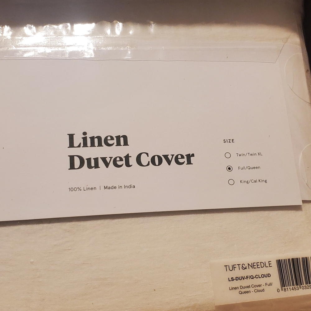 Linen duvet cover full/queen size